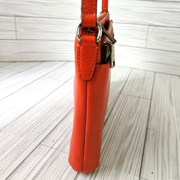 Coach East West Pop Crossbody Bag with Clutch in Orange, Brown with Silver Tone - Picture 6 of 15